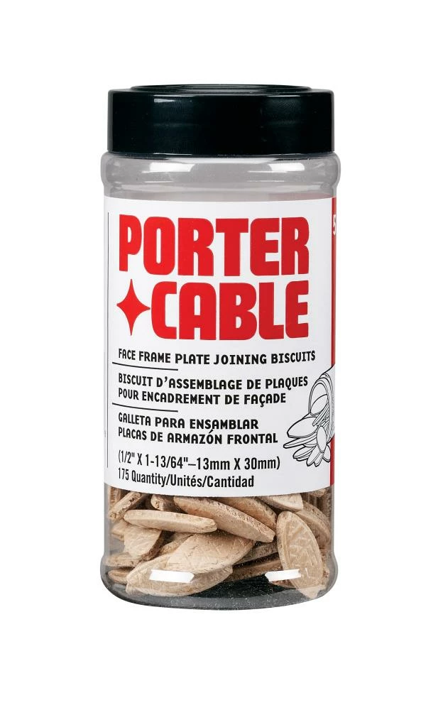 PORTER-CABLE Woodworking Tool Accessories Tube of 175 Face Frame Biscuits 1 PORTER-CABLE Woodworking Tool Accessories Tube of 175 Face Frame Biscuits