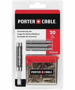 PORTER-CABLE Screwdriver Bits Set Steel Hex Shank Screwdriver Bit Set (20-Piece)