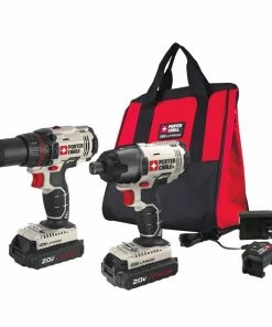 PORTER-CABLE Power Tool Combo Kits 2-Tool 20-Volt Max Power Tool Combo Kit with Soft Case (2-Batteries Included and Charger Included)