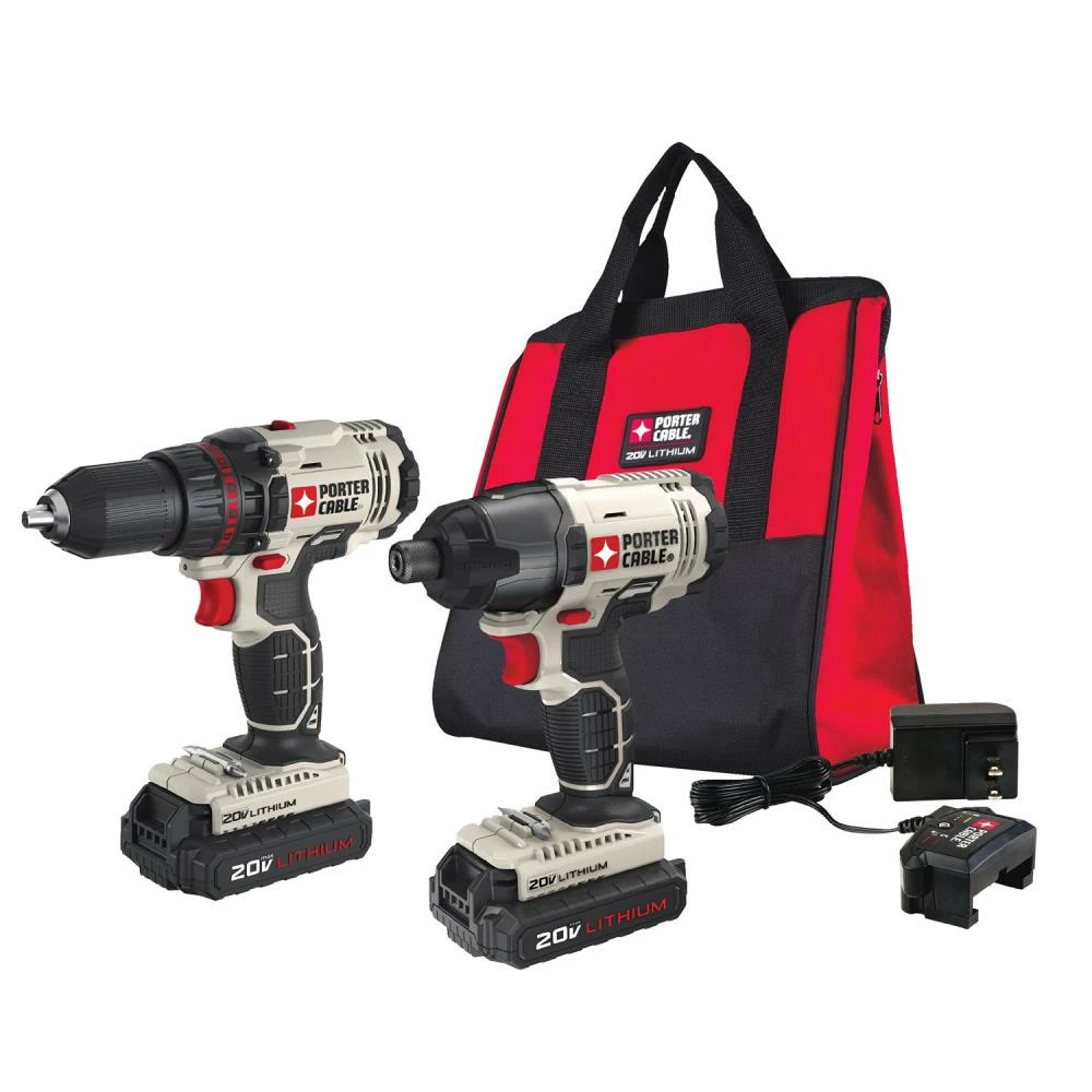 PORTER-CABLE Power Tool Combo Kits 2-Tool 20-Volt Max Power Tool Combo Kit with Soft Case (2-Batteries Included and Charger Included) 1 PORTER-CABLE Power Tool Combo Kits 2-Tool 20-Volt Max Power Tool Combo Kit with Soft Case (2-Batteries Included and Charger Included)