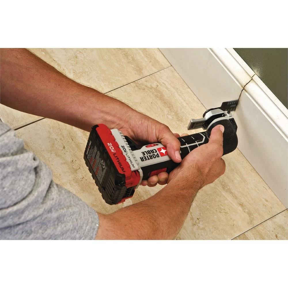 PORTER-CABLE Oscillating Tool Kits 14-Piece Brushless 20-volt Max Variable Speed Oscillating Multi-Tool Kit with Soft Case (1-Battery Included) 6 PORTER-CABLE Oscillating Tool Kits 14-Piece Brushless 20-volt Max Variable Speed Oscillating Multi-Tool Kit with Soft Case (1-Battery Included) - Image 6