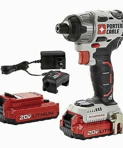 PORTER-CABLE Impact Drivers 20-volt Max 1/4-in Variable Speed Brushless Cordless Impact Driver (2-Batteries Included)