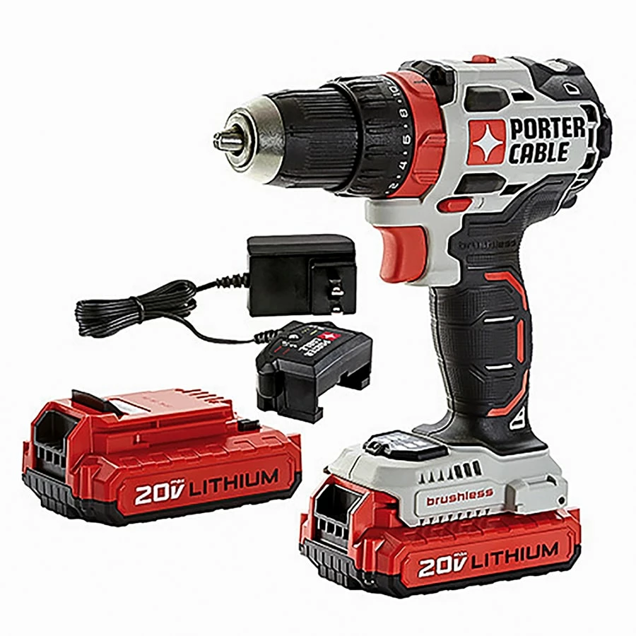 PORTER-CABLE Drills 20-volt Max 1/2-in Brushless Cordless Drill (2-Batteries Included and Charger Included) 1 PORTER-CABLE Drills 20-volt Max 1/2-in Brushless Cordless Drill (2-Batteries Included and Charger Included)