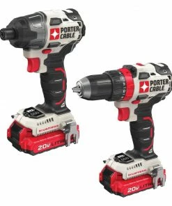 PORTER-CABLE Power Tool Combo Kits 2-Tool 20-Volt Max Brushless Power Tool Combo Kit Case (2-Batteries Included and Charger Included)