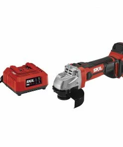 SKIL Angle Grinders PWR CORE 20 4.5-in 20-Volt Sliding Switch Cordless Angle Grinder (1-Battery and charger Included)