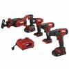 SKIL Power Tool Combo Kits PWR CORE 20 4-Tool 20-Volt Power Tool Combo Kit Case (2-Batteries Included and Charger Included)