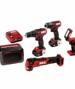 PORTER CABLE Online Store 27 SKIL Power Tool Combo Kits PWR CORE 12 5-Tool 12-Volt Brushless Power Tool Combo Kit Case (2-Batteries Included and Charger Included)
