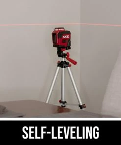 SKIL Laser Levels 65-ft Red Beam Self-Leveling Cross-Line 360 Laser Level Kit with Plumb Points and Level with Soft Case -PORTER CABLE Online Store 11221827