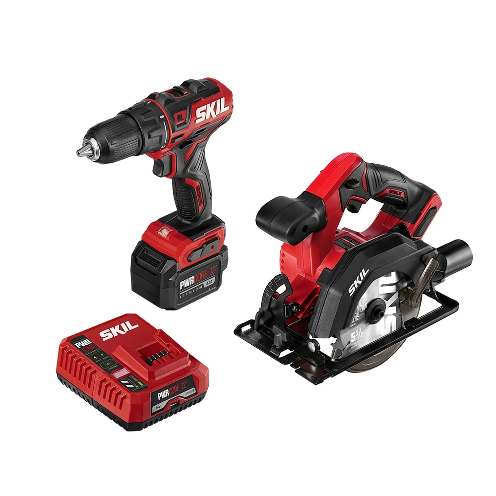 SKIL Power Tool Combo Kits PWR CORE 12 2-Tool 12-Volt Brushless Power Tool Combo Kit Case (1-Battery Included and Charger Included) 1 SKIL Power Tool Combo Kits PWR CORE 12 2-Tool 12-Volt Brushless Power Tool Combo Kit Case (1-Battery Included and Charger Included)