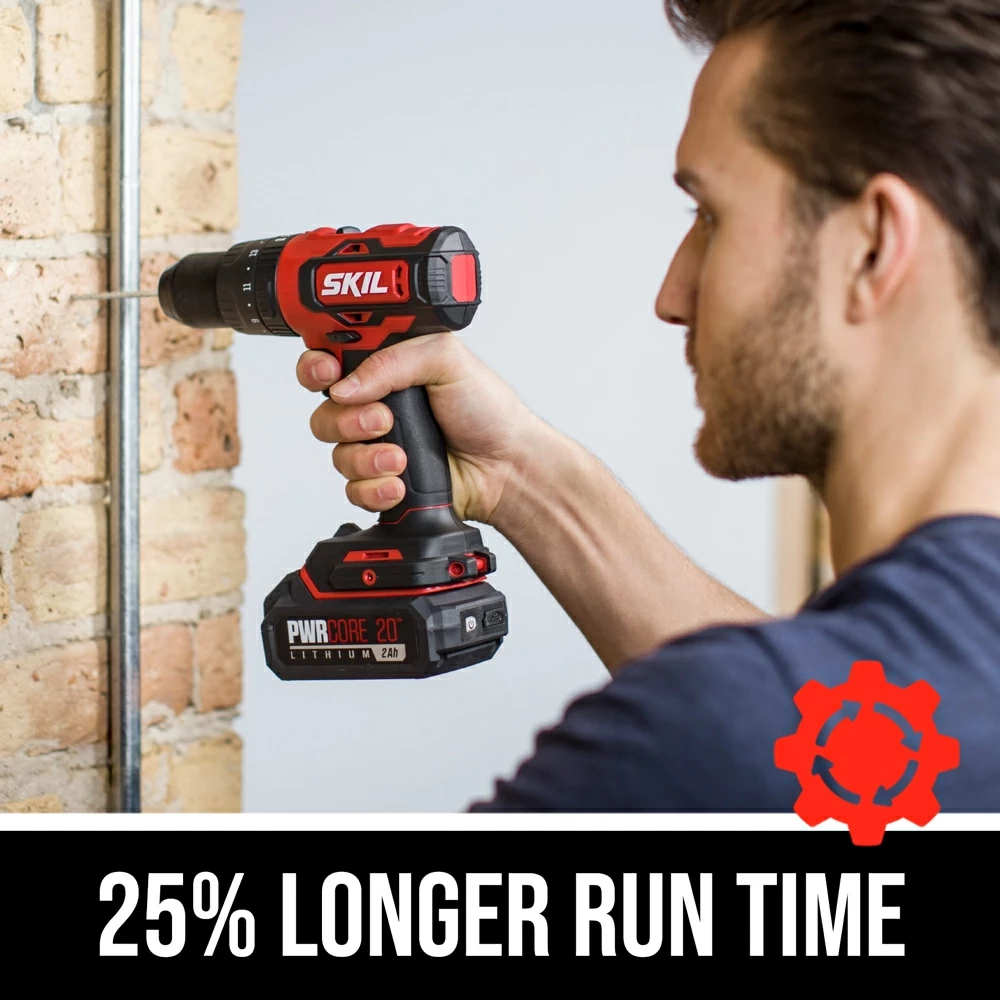 SKIL Hammer Drills 1/2-in 20-volt 2-Amp Variable Speed Brushless Cordless Hammer Drill (1-Battery Included) 3 SKIL Hammer Drills 1/2-in 20-volt 2-Amp Variable Speed Brushless Cordless Hammer Drill (1-Battery Included) - Image 3