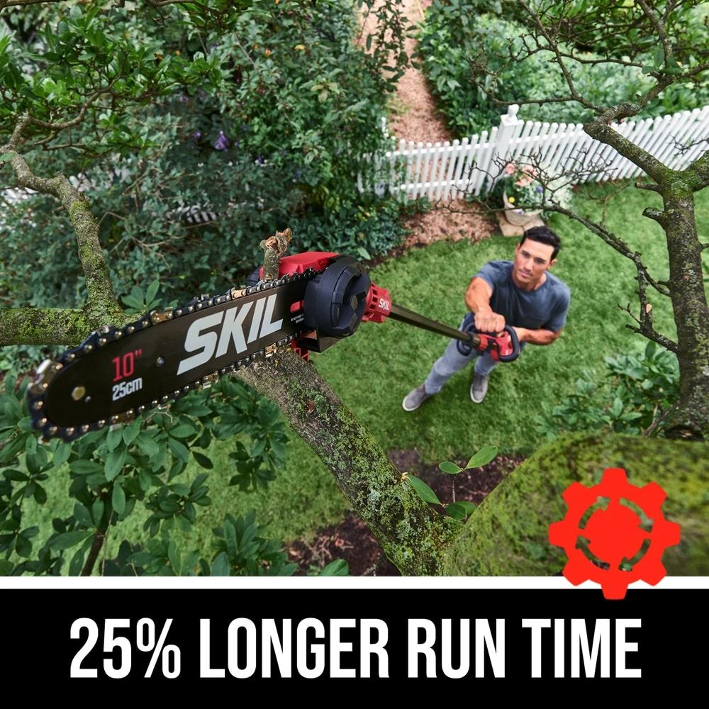 SKIL Cordless Electric Pole Saws PWR CORE 40 40-Volt 10-in Cordless Electric Pole Saw 2.5 Ah (Battery and Charger Included) 4 SKIL Cordless Electric Pole Saws PWR CORE 40 40-Volt 10-in Cordless Electric Pole Saw 2.5 Ah (Battery and Charger Included) - Image 4