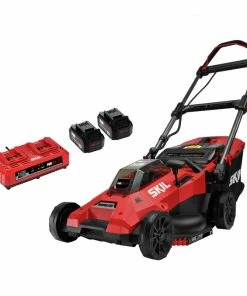 SKIL Cordless Electric Push Lawn Mowers PWR CORE 20-volt Brushless 18-in Push Cordless Electric Lawn Mower 4 Ah (Battery and Charger Included)