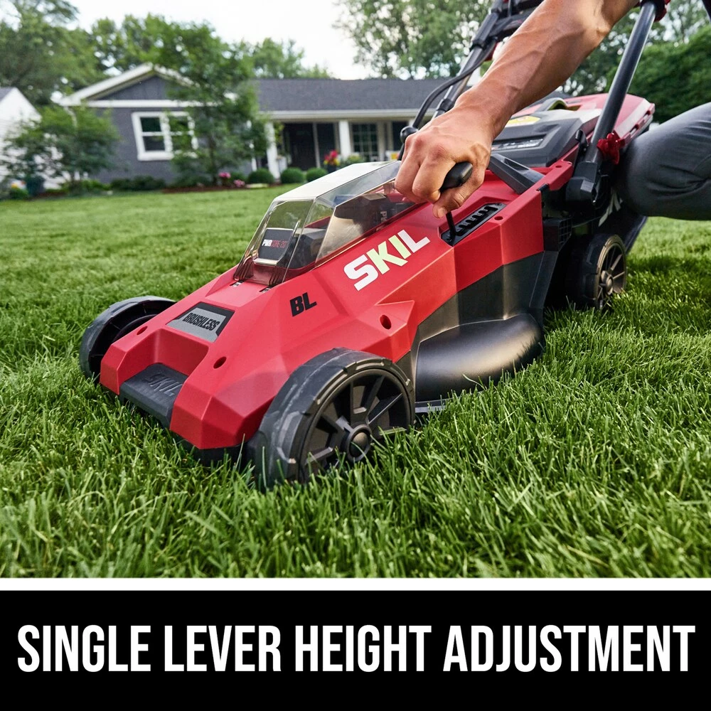 SKIL Cordless Electric Push Lawn Mowers PWR CORE 20-volt Brushless 18-in Push Cordless Electric Lawn Mower 4 Ah (Battery and Charger Included) 4 SKIL Cordless Electric Push Lawn Mowers PWR CORE 20-volt Brushless 18-in Push Cordless Electric Lawn Mower 4 Ah (Battery and Charger Included) - Image 4