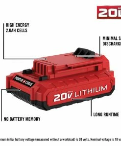 PORTER-CABLE Power Tool Batteries & Chargers 20-Volt Max 2 Amp-Hour Lithium Power Tool Battery 10 PORTER-CABLE Power Tool Batteries & Chargers 20-Volt Max 2 Amp-Hour Lithium Power Tool Battery -PORTER CABLE Online Store 43349836