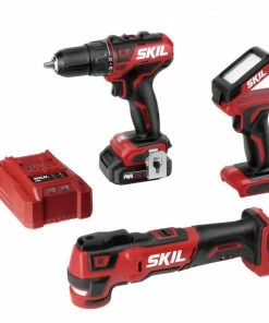 SKIL Power Tool Combo Kits PWR CORE 12 3-Tool 12-Volt Brushless Power Tool Combo Kit Case (1-Battery Included and Charger Included)