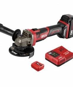 SKIL Angle Grinders PWR CORE 20 4.5-in 20-Volt Sliding Switch Brushless Cordless Angle Grinder (1-Battery and charger Included)