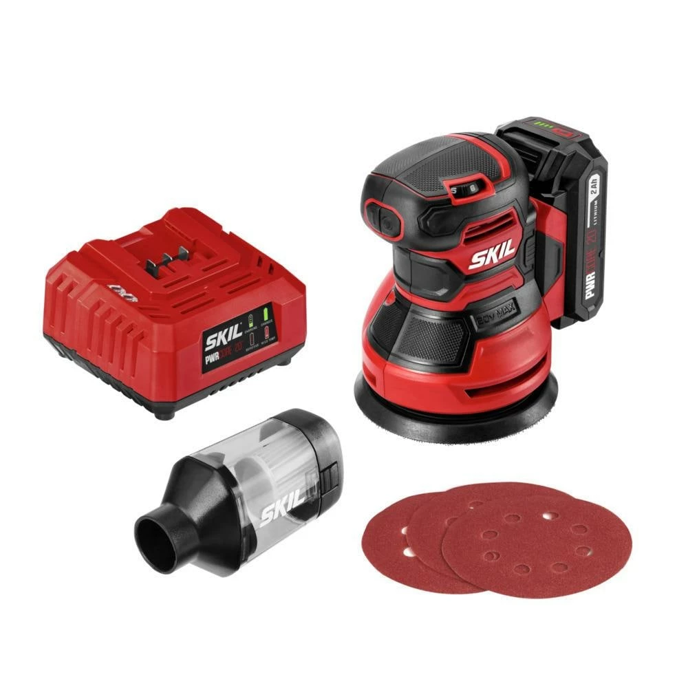 SKIL Power Sanders PWR CORE 20-Volt Cordless Variable Speed Random Orbital Sander with Dust Management (Battery Included) 1 SKIL Power Sanders PWR CORE 20-Volt Cordless Variable Speed Random Orbital Sander with Dust Management (Battery Included)
