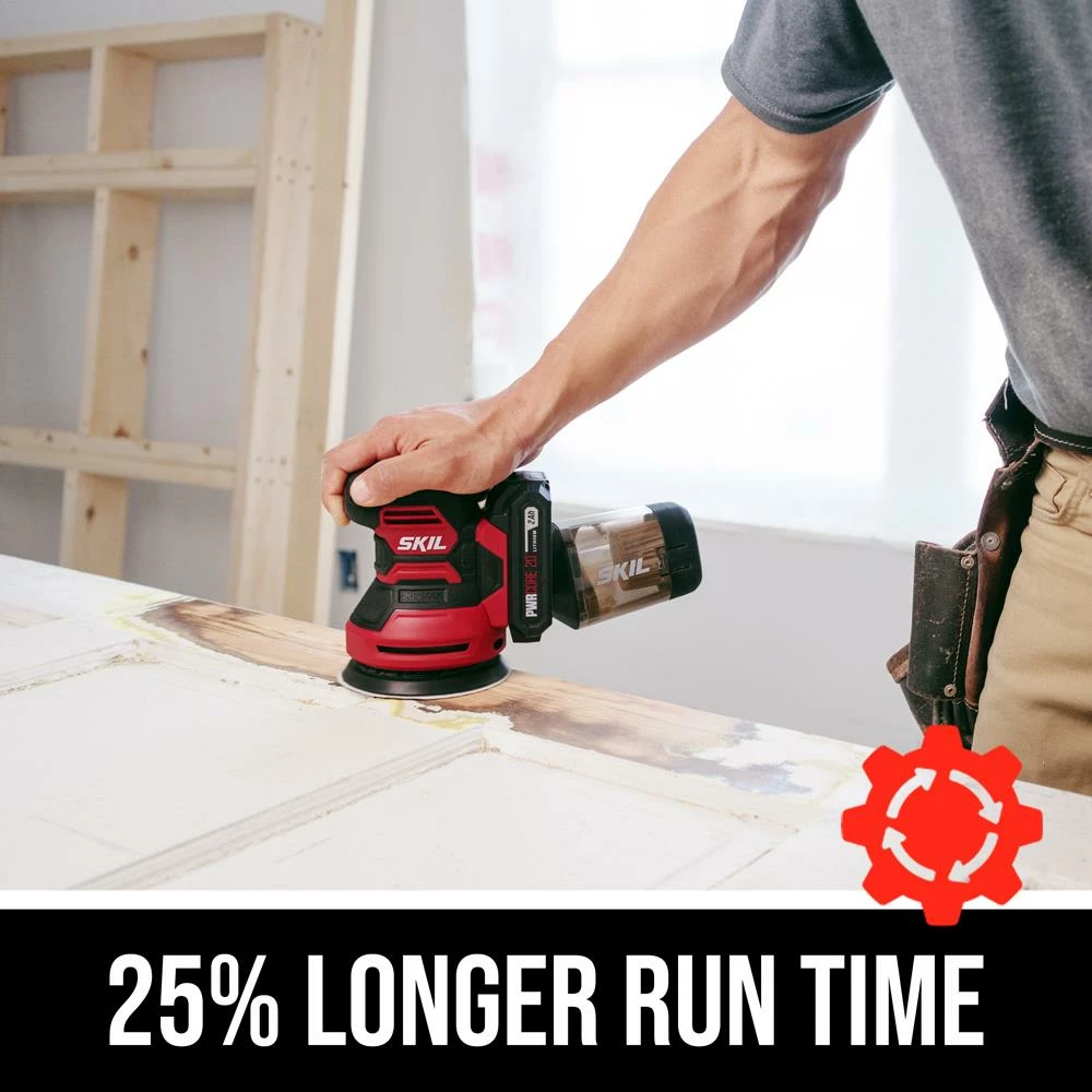 SKIL Power Sanders PWR CORE 20-Volt Cordless Variable Speed Random Orbital Sander with Dust Management (Battery Included) 3 SKIL Power Sanders PWR CORE 20-Volt Cordless Variable Speed Random Orbital Sander with Dust Management (Battery Included) - Image 3