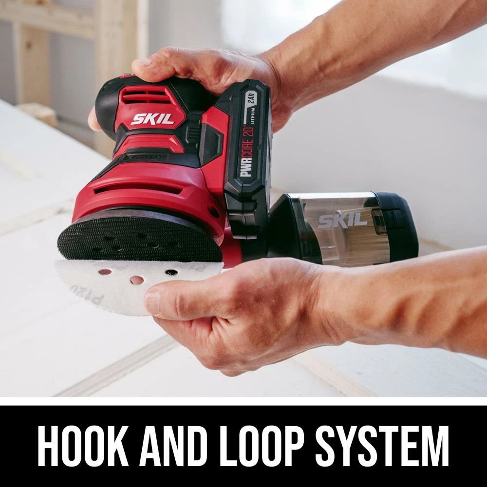 SKIL Power Sanders PWR CORE 20-Volt Cordless Variable Speed Random Orbital Sander with Dust Management (Battery Included) 7 SKIL Power Sanders PWR CORE 20-Volt Cordless Variable Speed Random Orbital Sander with Dust Management (Battery Included) - Image 7
