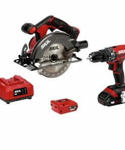 SKIL Power Tool Combo Kits PWR CORE 20 3-Tool 20-Volt Power Tool Combo Kit Case (1-Battery Included and Charger Included)